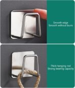 Anubhav Janni Sink Sponge Holder Stainless Steel Adhesive Kitchen Rustproof Waterproof Caddy Organizer Sponge Scrubber Brush No Drill Self Rack Home Waterproof Kitchen Bathroom (Set Of 3 Pcs) - Image 6
