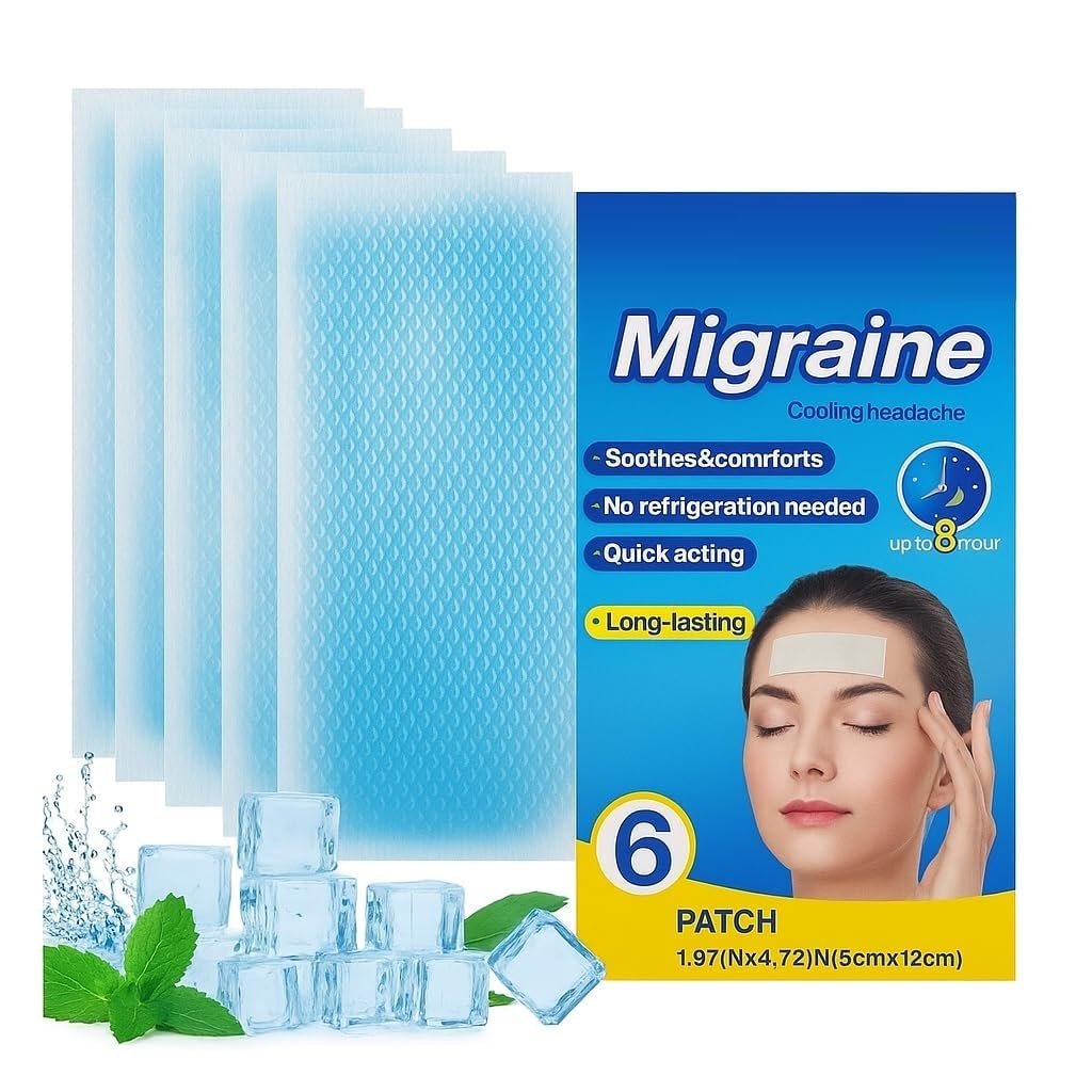 Anubhav Janni Migraine Cooling Gel Patch for Headache Relief Menthol Camphor Formula Instant Effect Long-Lasting Up to 8 Hours No Refrigeration Needed Patches Drug Free Lasts(pack of 1) Anubhav Janni Migraine Cooling Gel Patch for Headache Relief Menthol Camphor Formula Instant Effect Long-Lasting Up to 8 Hours No Refrigeration Needed Patches Drug Free Lasts(pack of 1) - Image 1