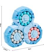 Anubhav Janni Magic Bean Rotating Cube Puzzle Toy Spinner Fidget for Stress Anxiety Relief Finger Tip Handheld Interactive Game Kids and Adults Ideal Indoor Entertainment Birthday (PACK OF 1) - Image 2