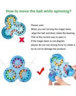 Anubhav Janni Magic Bean Rotating Cube Puzzle Toy Spinner Fidget for Stress Anxiety Relief Finger Tip Handheld Interactive Game Kids and Adults Ideal Indoor Entertainment Birthday (PACK OF 1) - Image 3