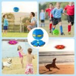 Anubhav Janni Deformation Vent Ball Plat Blue Magic UFO Exhaust Outdoor Parenta Pet Toy Flying Saucer for Dogs Portable Toys Stomp Childrens Creative Decompression Kids (pack of 1) - Image 2