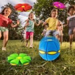 Anubhav Janni Deformation Vent Ball Plat Blue Magic UFO Exhaust Outdoor Parenta Pet Toy Flying Saucer for Dogs Portable Toys Stomp Childrens Creative Decompression Kids (pack of 1) - Image 5