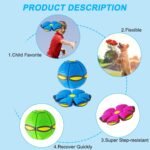 Anubhav Janni Deformation Vent Ball Plat Blue Magic UFO Exhaust Outdoor Parenta Pet Toy Flying Saucer for Dogs Portable Toys Stomp Childrens Creative Decompression Kids (pack of 1) - Image 6