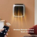 Anubhav Janni 800 Convenient Wall Outlet Heater with Adjustable Thermostat Programmable 12 Hour Timer Auto Shut Off Mini Ceramic Quiet and Space Saving Portable Remote Control(pack of 1) - Image 3