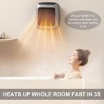 Anubhav Janni 800 Convenient Wall Outlet Heater with Adjustable Thermostat Programmable 12 Hour Timer Auto Shut Off Mini Ceramic Quiet and Space Saving Portable Remote Control(pack of 1) - Image 4