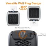 Anubhav Janni 800 Convenient Wall Outlet Heater with Adjustable Thermostat Programmable 12 Hour Timer Auto Shut Off Mini Ceramic Quiet and Space Saving Portable Remote Control(pack of 1) - Image 6