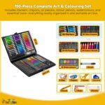 Anubhav Janni 150-Piece Complete Drawing Colouring Art Set for Kids with Case Crayons Sketch Pens Colour Pencils Water Colours Brushes Creative Craft Kit Boys Girls 6–12 Years (pack of 1) - Image 3
