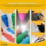 Anubhav Janni 150-Piece Complete Drawing Colouring Art Set for Kids with Case Crayons Sketch Pens Colour Pencils Water Colours Brushes Creative Craft Kit Boys Girls 6–12 Years (pack of 1) - Image 6