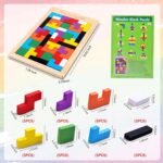Anubhav Janni Wooden Block Puzzle Game for Kids Brain Teasers Toy Colorful 3D Russian Blocks STEM Educational Gift Boys Girls (40 Pcs) MulticolorWooden Teaser Ages 3 10 Adults(pack of 1) - Image 6
