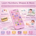 Anubhav Janni Educational Toy Mobile Phone for Boys Girls 3 Years 24 Modes 100+ Sounds Music and Lights Rechargeable Battery Kids with Learning Talking Dummy  Girls Musical Numbers(pack of 1) - Image 5