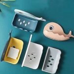Anubhav Janni Fish Soap Stand Shape Holder Wall Mounted Self Adhesive No Drill Dish Drain Tray ABS Plastic For Bathroom Sink Wash Basin Draining Shape Waterproof Kitchen Bathroom (Set Of 2 Pcs) - Image 4
