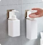 Anubhav Janni Shower Gel Hook Wall Shampoo Rack Self Adhesive Bathroom Kitchen Soap Holder Bottle Hanger Mounted Hooks Stand Hanging Shelves Magic Sticker Sanitizer Hand Dispenser (Set Of 2 Pcs) - Image 6
