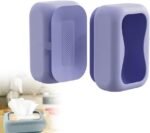 Anubhav Janni Suction Cup Tissue Box Silicone Box Wet Wipes Dispenser Case Cover Portable Holder Storage Rectangle Home Bathroom Office Waterproof Container Bathroom Kitchen (Pack Of 1 Pcs)