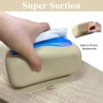 Anubhav Janni Suction Cup Tissue Box Silicone Box Wet Wipes Dispenser Case Cover Portable Holder Storage Rectangle Home Bathroom Office Waterproof Container Bathroom Kitchen (Pack Of 1 Pcs) - Image 4