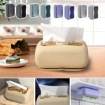 Anubhav Janni Suction Cup Tissue Box Silicone Box Wet Wipes Dispenser Case Cover Portable Holder Storage Rectangle Home Bathroom Office Waterproof Container Bathroom Kitchen (Pack Of 1 Pcs) - Image 5