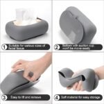 Anubhav Janni Suction Cup Tissue Box Silicone Box Wet Wipes Dispenser Case Cover Portable Holder Storage Rectangle Home Bathroom Office Waterproof Container Bathroom Kitchen (Pack Of 1 Pcs) - Image 7