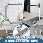 Anubhav Janni 4 Modes Waterfall Kitchen Faucet With Dual Flow Modes Wall Mounted Stainless Steel Sink Tap Knob Control Filtered Water Soap Kitchens Vegetable Faucet Bathroom (Pack Of 1 Pcs) - Image 2