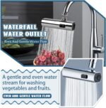 Anubhav Janni 4 Modes Waterfall Kitchen Faucet With Dual Flow Modes Wall Mounted Stainless Steel Sink Tap Knob Control Filtered Water Soap Kitchens Vegetable Faucet Bathroom (Pack Of 1 Pcs) - Image 3