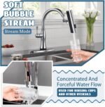 Anubhav Janni 4 Modes Waterfall Kitchen Faucet With Dual Flow Modes Wall Mounted Stainless Steel Sink Tap Knob Control Filtered Water Soap Kitchens Vegetable Faucet Bathroom (Pack Of 1 Pcs) - Image 4