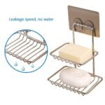 Anubhav Janni Ss 2 Layer Bathroom Soap Holder Double Stand Stickable Self Adhesive Wall Mounted Stainless Steel Waterproof Rust Proof Soap Hanging Storage Rack Kitchen Bathroom (Pack Of 1 Pcs) - Image 6