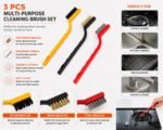 Anubhav Janni Wire Brush Set Gas Cleaning Steel Stove Brushes Kitchen Tools Kit Chimney Burner Cleaner Mini Tool Stainless Bristles Household For Tiles Tap (Set Of 3 Pcs) - Image 9