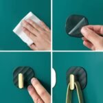 Anubhav Janni Punchfree Sticky Hook Designer Self Adhesive Wall Hooks Waterproof Square Hanging Capacity Max Multipurpose Home Storage Coat Kitchen Hooks Nail Free Hangers (Set Of 4 Pcs) - Image 7