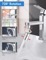 Anubhav Janni Multiple 720 Degree Rotating Faucet Multifunctional Extender Swivel Facet Wash Basin Aerator Sink Face Kitchen Tap Head Water Saving Extend Nozzle Bathroom (Pack Of 1 Pcs) - Image 6