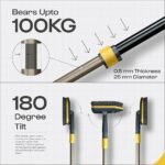 Anubhav Janni 3 In 1 Long Handle Cleaning Brush Arrow Bathroom Handle Hard Bristles Microfiber Pad Scrubber Combo Tiles Floor Toilet Window Glass Extendable Pole Bathroom Kitchen (Pack Of 1 Pcs) - Image 6