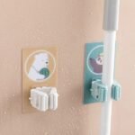Anubhav Janni Broom Catoon Sticker Holder Space Saving Wall Mount For Brooms Mops And Tools Stainless Steel Mop Stick Holder Home Garden Laundry Metal Bathroom Kitchen (Set Of 2 Pcs) - Image 3