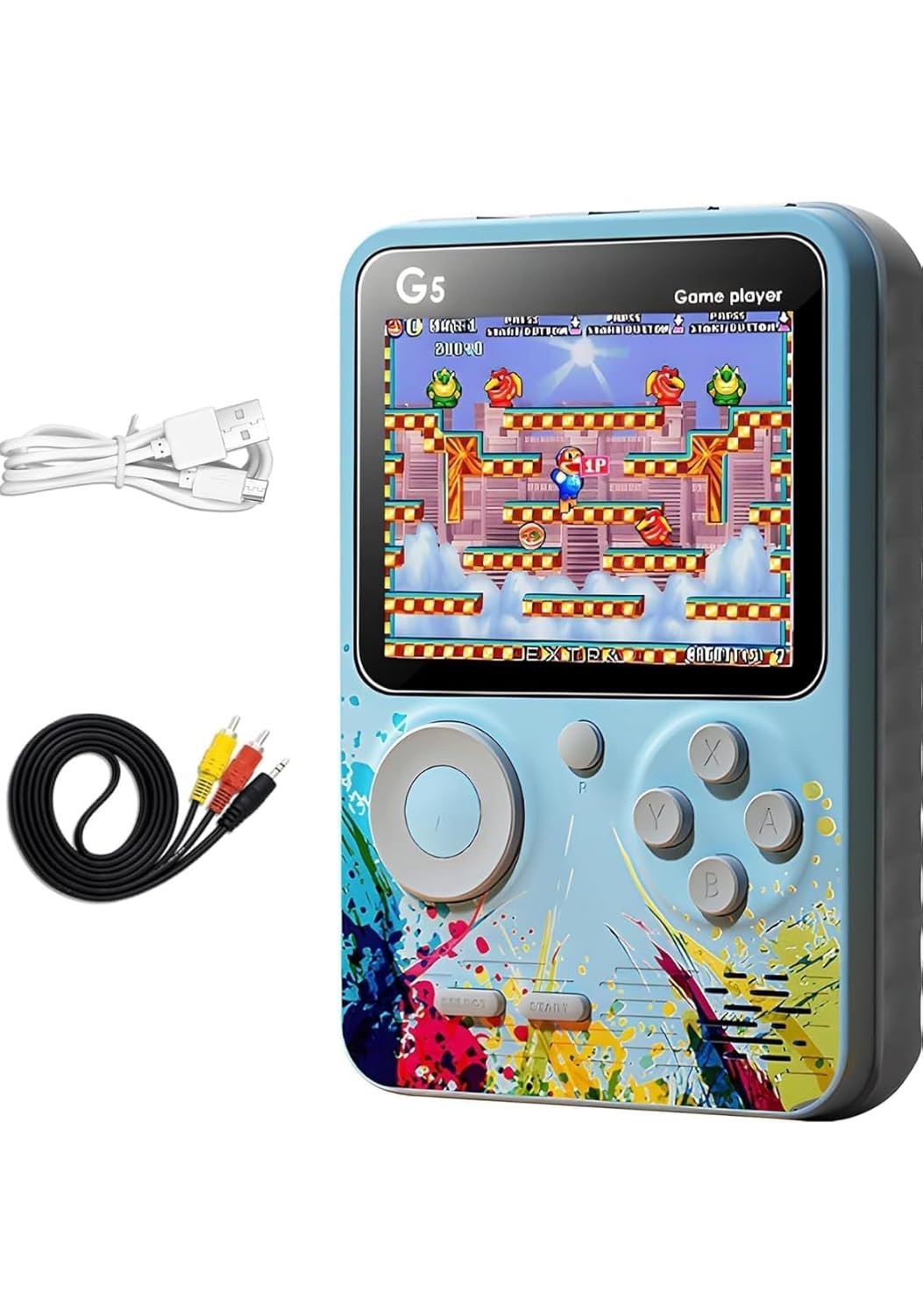 Anubhav Janni G5 Video Game for Kids 500 in 1 Retro Box with Player Gamepad Handheld Classical Can Play On TV Games Like Contra Tank Bomber Man Etc Console Support (pack of 1) Anubhav Janni G5 Video Game for Kids 500 in 1 Retro Box with Player Gamepad Handheld Classical Can Play On TV Games Like Contra Tank Bomber Man Etc Console Support (pack of 1) - Image 1