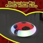 Anubhav Janni 3-Mode Rechargeable Hover Football for Kids Indoor Electric Air with LED Lights Birthday Gift Boys BIS Certified Made in India Red Smart Electronic Ball Toyn2000mAh(pack of 1) - Image 2