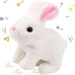 Anubhav Janni Hopping Jumping Rabbit Interactive Electronic Pet Plush Bunny Toy with Sounds and Movements Animated Walking Wiggle Ears Twitch Nose for Kids Dog Movement Sound (Pack of 1)