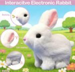 Anubhav Janni Hopping Jumping Rabbit Interactive Electronic Pet Plush Bunny Toy with Sounds and Movements Animated Walking Wiggle Ears Twitch Nose for Kids Dog Movement Sound (Pack of 1) - Image 6