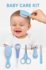 Anubhav Janni Baby Care Kit 10 in 1 Newborn Grooming and Healthcare Set with Nasal Aspirator Finger Toothbrush Ear Spoon Light Nail Clippers Scissors Hair Brush Comb for Infants(pack of 1) - Image 3