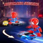 Anubhav Janni Spider Hero Car Toys for Boys Toy Kids Bike Kid 3 5 Random Color Superhero Skateboard Sliding Plate with Auto Turning Action and LED Light Kids Multicolor (Pack of 1) - Image 5