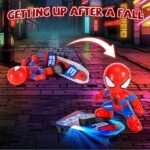 Anubhav Janni Spider Hero Car Toys for Boys Toy Kids Bike Kid 3 5 Random Color Superhero Skateboard Sliding Plate with Auto Turning Action and LED Light Kids Multicolor (Pack of 1) - Image 6