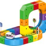 Anubhav Janni Electric Train Set with 3D Magic Flexible Race Tracks for Kids Gravity Defying Racing Building Blocks Track Early Learning Modular Educational Toy DIY Cube Rail ( pack of 1)