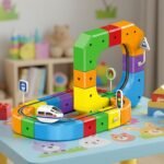 Anubhav Janni Electric Train Set with 3D Magic Flexible Race Tracks for Kids Gravity Defying Racing Building Blocks Track Early Learning Modular Educational Toy DIY Cube Rail ( pack of 1) - Image 2