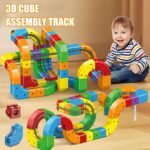 Anubhav Janni Electric Train Set with 3D Magic Flexible Race Tracks for Kids Gravity Defying Racing Building Blocks Track Early Learning Modular Educational Toy DIY Cube Rail ( pack of 1) - Image 5