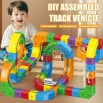 Anubhav Janni Electric Train Set with 3D Magic Flexible Race Tracks for Kids Gravity Defying Racing Building Blocks Track Early Learning Modular Educational Toy DIY Cube Rail ( pack of 1) - Image 6