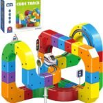 Anubhav Janni Electric Train Track Set for Kids 3D Magic Flexible Race Gravity Defying Building Blocks Modular Educational Toy Boys Girls DIY Cube Rail 51 Pcs Multicolour Ages 3+ Loop(pack of 1)
