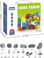 Anubhav Janni Electric Train Track Set for Kids 3D Magic Flexible Race Gravity Defying Building Blocks Modular Educational Toy Boys Girls DIY Cube Rail 51 Pcs Multicolour Ages 3+ Loop(pack of 1) - Image 3