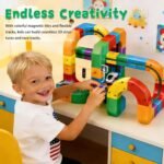 Anubhav Janni Electric Train Track Set for Kids 3D Magic Flexible Race Gravity Defying Building Blocks Modular Educational Toy Boys Girls DIY Cube Rail 51 Pcs Multicolour Ages 3+ Loop(pack of 1) - Image 6