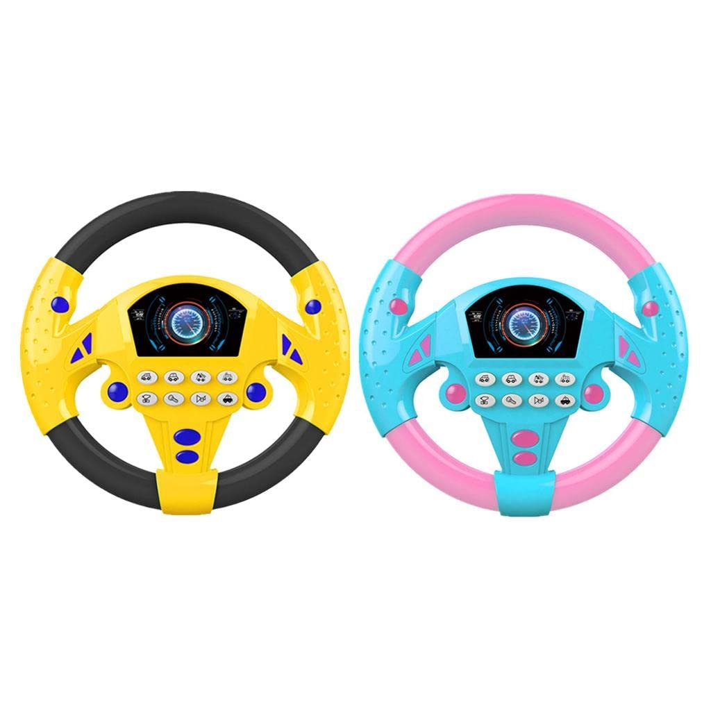Anubhav Janni Simulated Steering Wheel Toy Pretend Adventure for Kids Pink Plastic Toys Hobbies Preschool Play Other Car Dashboard Simulator Electric Baby with Sound Driving Vocal (pack of 1) Anubhav Janni Simulated Steering Wheel Toy Pretend Adventure for Kids Pink Plastic Toys Hobbies Preschool Play Other Car Dashboard Simulator Electric Baby with Sound Driving Vocal (pack of 1) - Image 1