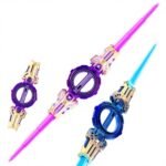 Anubhav Janni Double-Edged Fire Spinning Lightsaber Toy with Rotating Blade Colorful Lights Simulated Sword Sound Role Play for Kids Battles 360 Ages 14 Rotate Dual With Retractable (PACK OF 1)