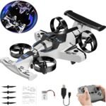 Anubhav Janni 2 in 1 Flying Car Stunt Drone Mini Indoor Drone 2 in 1 RC Quadcopter Toys 2.4Ghz Remote Control 4WD 3 Speeds Adjustable Birthday Xmas Gifts for Kids 8 12 (MULTICOLOUR)(pack of 1)
