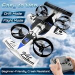 Anubhav Janni 2 in 1 Flying Car Stunt Drone Mini Indoor Drone 2 in 1 RC Quadcopter Toys 2.4Ghz Remote Control 4WD 3 Speeds Adjustable Birthday Xmas Gifts for Kids 8 12 (MULTICOLOUR)(pack of 1) - Image 2