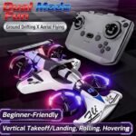 Anubhav Janni 2 in 1 Flying Car Stunt Drone Mini Indoor Drone 2 in 1 RC Quadcopter Toys 2.4Ghz Remote Control 4WD 3 Speeds Adjustable Birthday Xmas Gifts for Kids 8 12 (MULTICOLOUR)(pack of 1) - Image 5