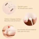 Anubhav Janni Children's Night Light 7 Colours LED Bedside Lamp with Timer USB Silicone Nursing Children Dimmable Portable Touch for Room Decoration Sleeping Cute Rabbit up Bunny (pack of 1) - Image 5