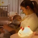 Anubhav Janni Children's Night Light 7 Colours LED Bedside Lamp with Timer USB Silicone Nursing Children Dimmable Portable Touch for Room Decoration Sleeping Cute Rabbit up Bunny (pack of 1) - Image 6